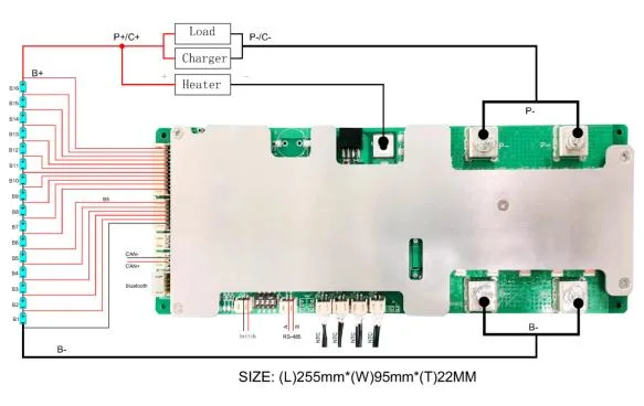 16s 200A 51.2V Lithium Battery BMS Support Can RS485 Bluetooth Protocol