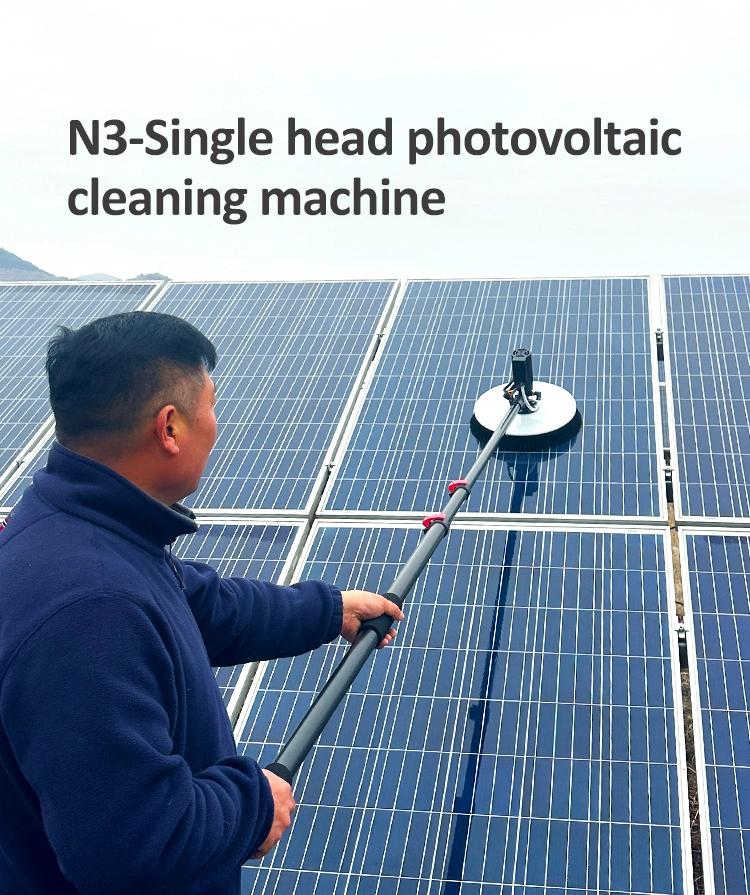 Single Head Photovoltaic Lithium Battery Brush Cleaning Machine 3.2/5.5/7.2m Solar Surface Brush