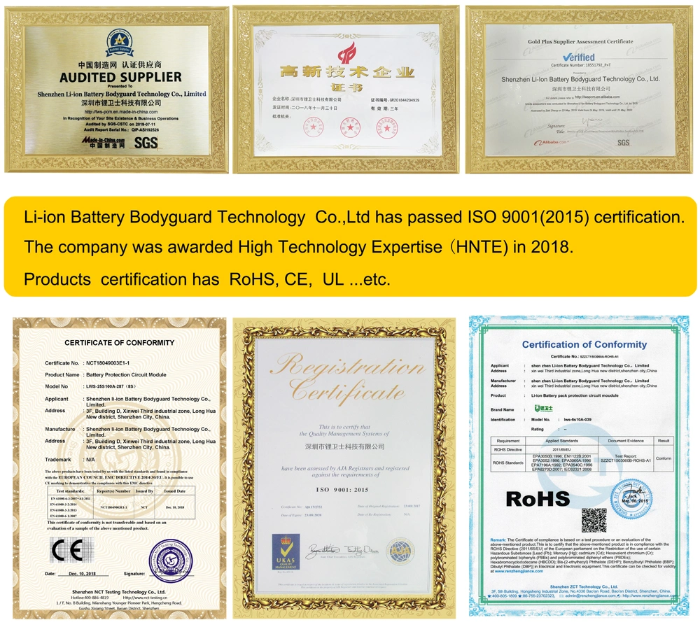 1s 6A PCM/BMS 3.2V/3.7V for 18650 battery