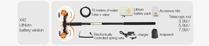 Solar Panel Cleaning Brush Single Head Solar Panels Washing Machine Equipment