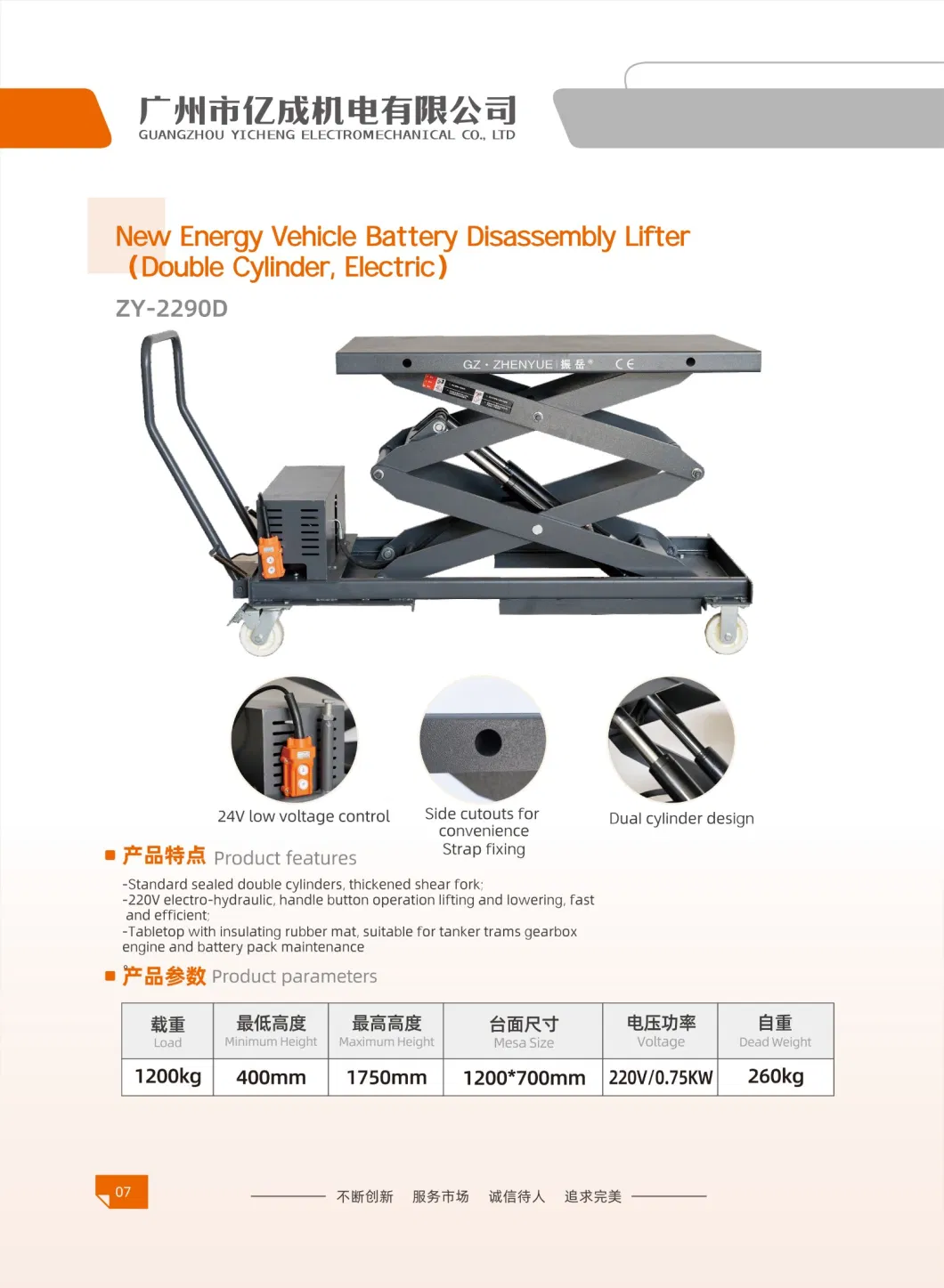 New Type Electric Hydraulic Mobile Scissor Lifter Lifting Car Repair Machine for Repairing Engine and Car Battery Lift