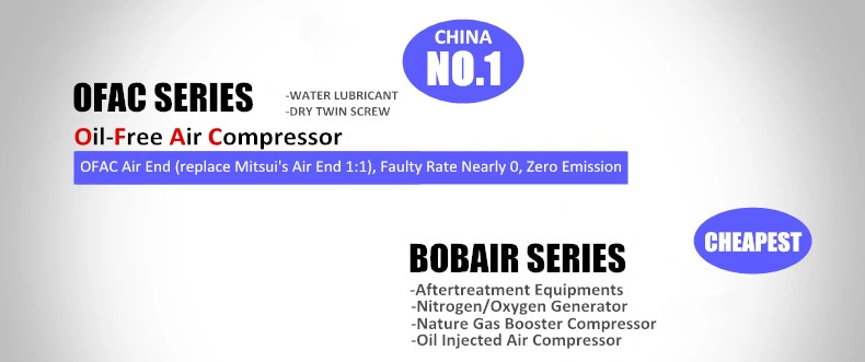 Low Pressure Industrial Oil Free Small Rotary Screw Air Compressor 7.5kw 10HP for Sale