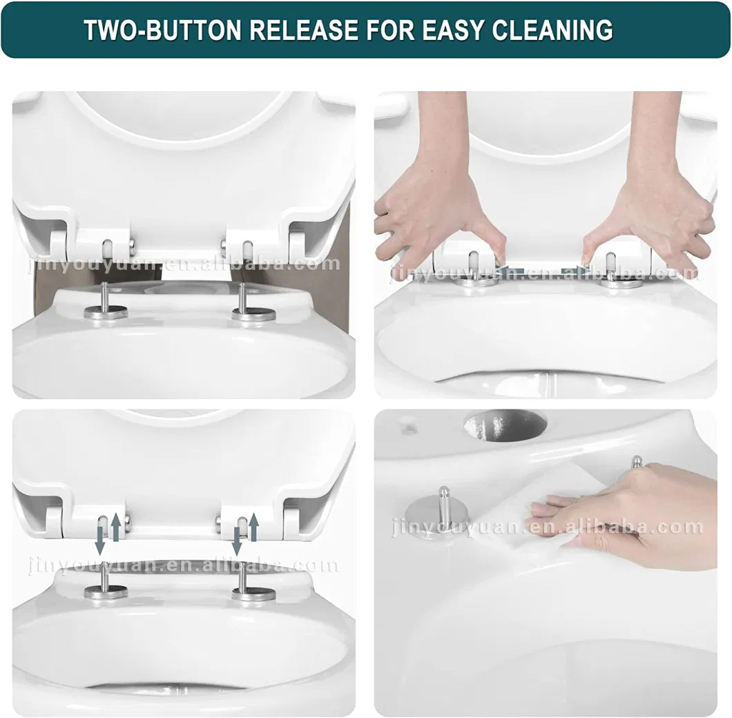 Hot Sale High Quality Healthy Elongated Slow-Close Plastic Bidet Toilet Seat