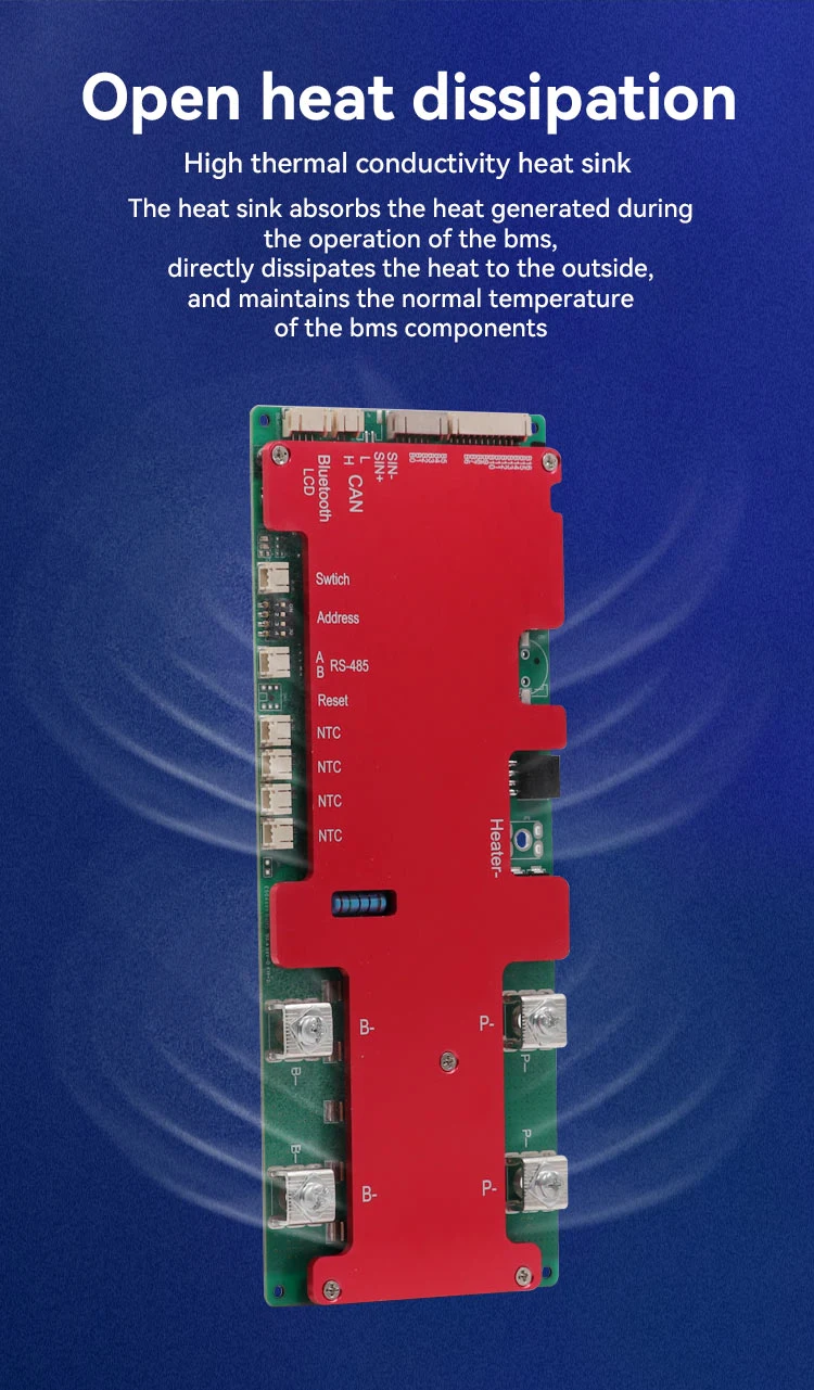 Active Balance 4s 150A 12V 12.6V LFP BMS Support Smbus Bluetooth Protocol