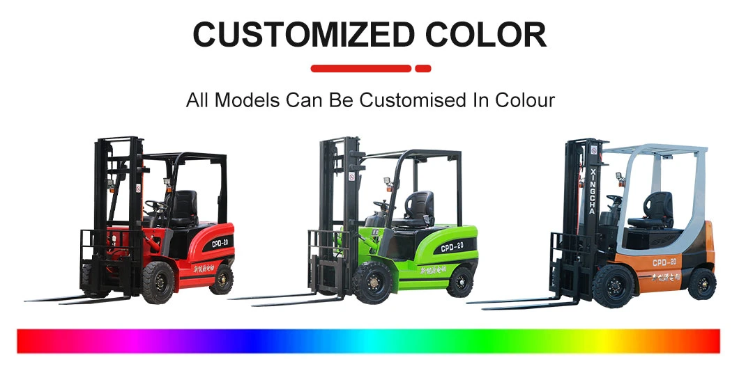 1.5 Ton &amp; 2 Ton Battery Operated Four-Wheeled Electric Forklift with Side Shifter for Restaurants Machinery Repair Shops Farms