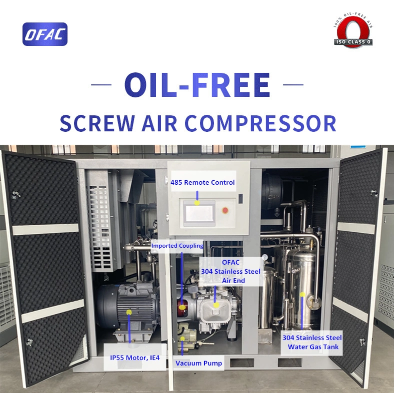 Low Pressure Industrial Oil Free Small Rotary Screw Air Compressor 7.5kw 10HP for Sale