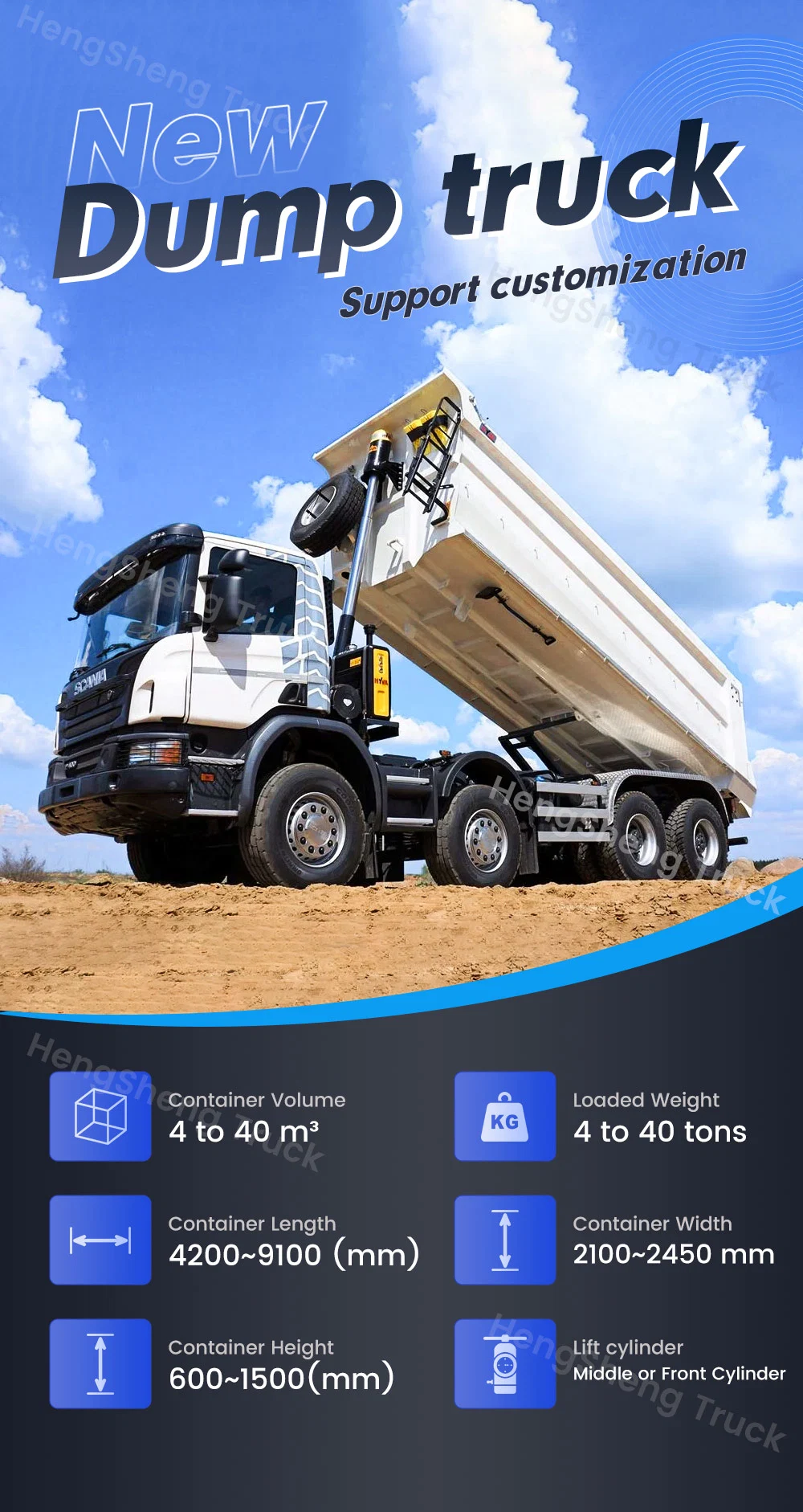 Second Hand 10 Wheels Tipper Truck Articulated Tipper Truck 32 Ton Tipper Trucks for Sale