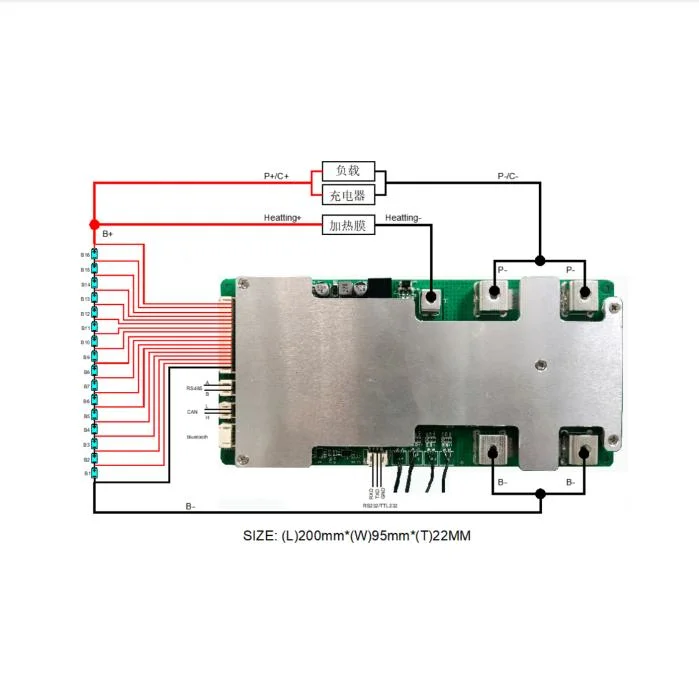 Lws Smart Li Ion BMS Can RS485 Uart 16s 48V LFP PCM LiFePO4 Lithium Battery Management System