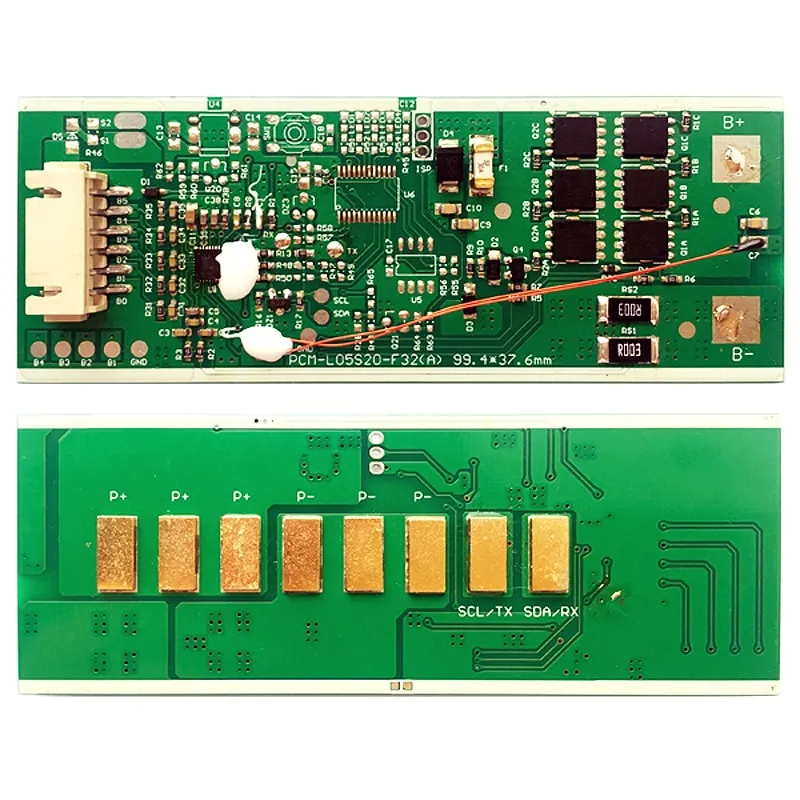 5s 20A PCM BMS for 18V 18.5V Li-ion/Lithium/Li-Polymer 15V 16V LiFePO4 Battery Pack with Smbus Protocol and Ntc (PCM-L05S30-F32)