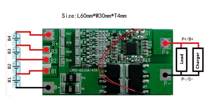 Factory Hot-Selling Product 4s 10A LiFePO4 BMS with Temperature Sensor