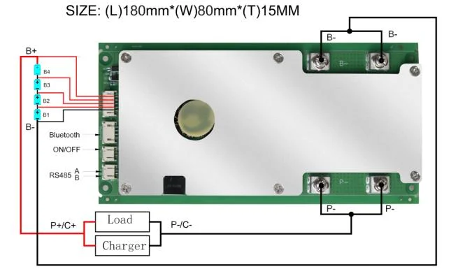 PCM PCB 4s 100A 12V LiFePO4 Energy Storage Battery BMS Support RS485 Bt Protocol