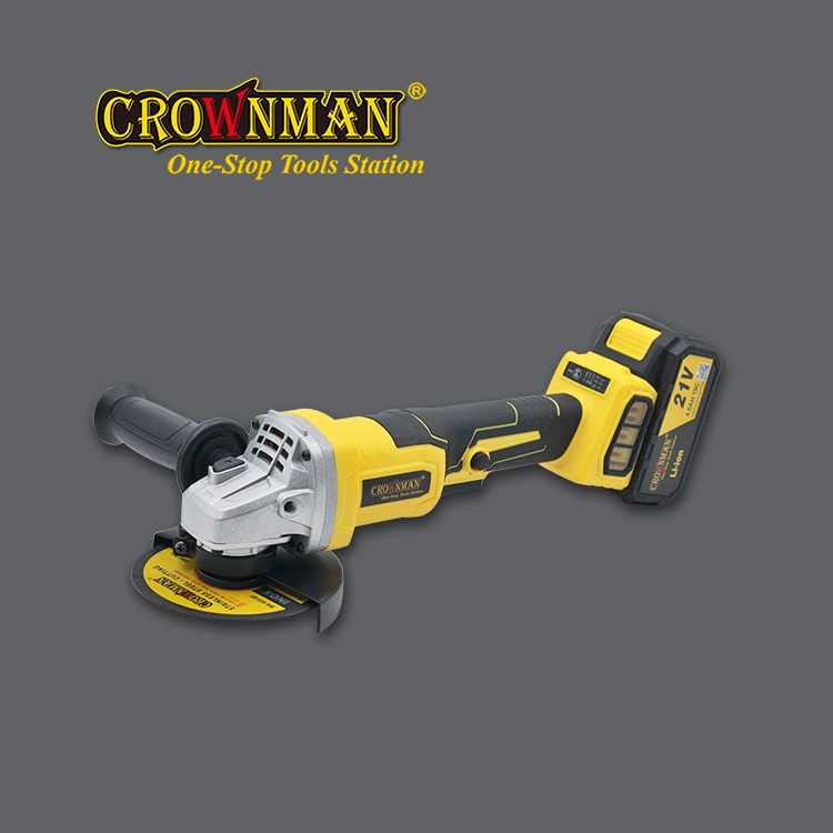 Crownman Power Tools 21V Li-ion Brushless Cordless Angle Grinder