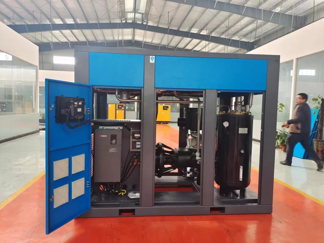 Airstone 37kw 75kw 90kw 110kw 132kw Water Air Cooling Industrial Permanent Magnet Variable Speed Inverter Rotary Screw Air Compressor