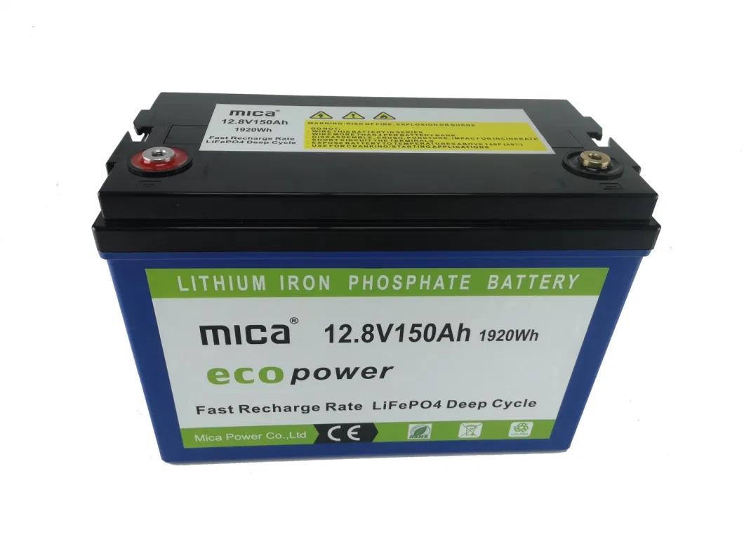 Mica Manufacture Supplier 12V 12.8V 150ah LiFePO4 Lithium Iron Phosphate Battery Pack LiFePO4 Energy Storage Battery with CE UL Solar Storage Battery