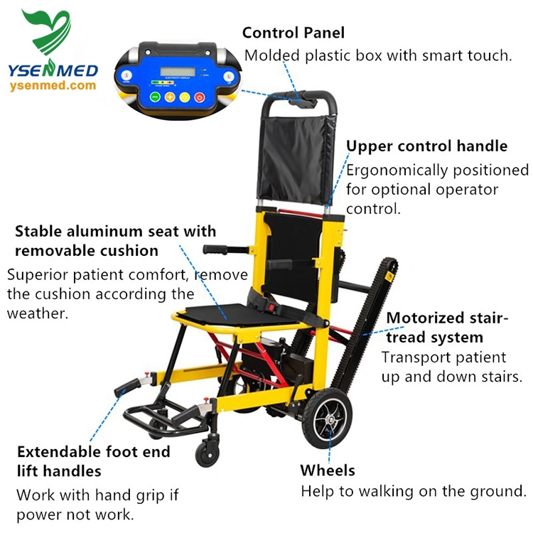 Medical Equipment Portable Stair Climbing Chair with Big Wheels Ysdw-Sw03