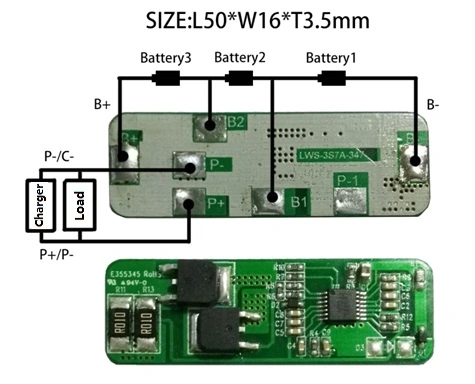 Shenzhen Factory 3s 7A Li-ion BMS for Solar Street Light