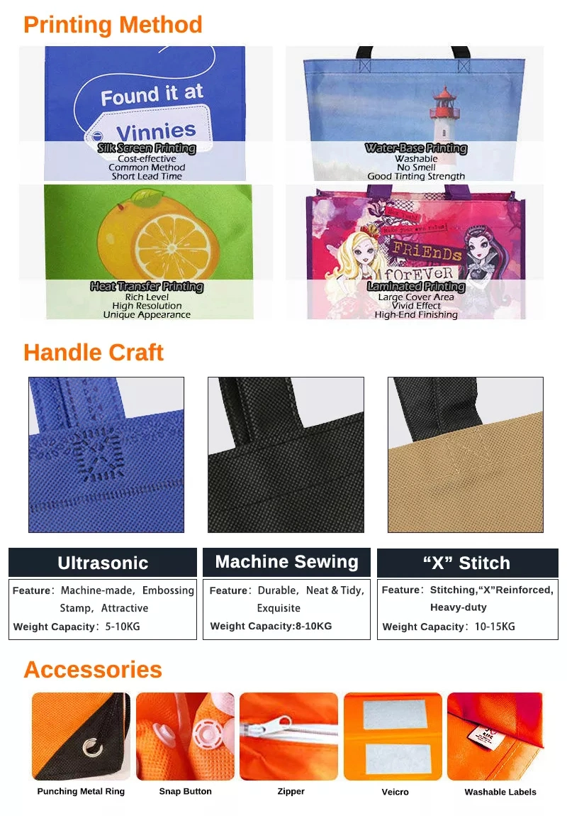 Small Black Non Woven Promotional Packing Bag Reusable PP Non Woven Shopping Tote Bag with Loop Handles Custom Made Non-Woven Eco Bag