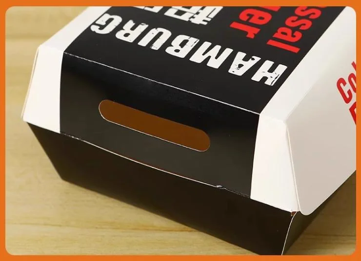 Burger Plate Custom Sandwich Hamburger Paper Box