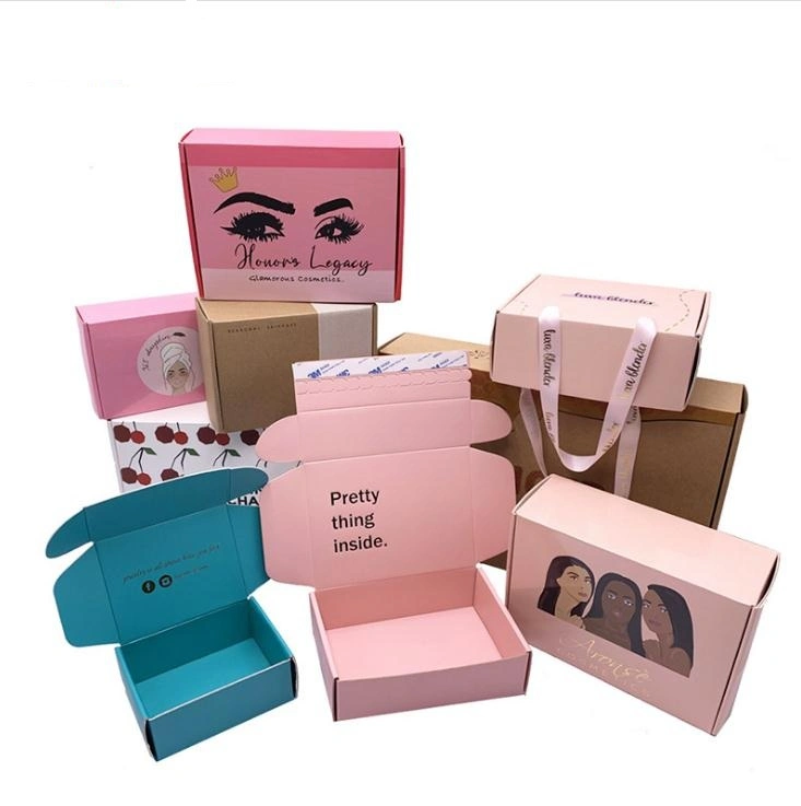 Eco-Friendly Apparel Packaging Empty Storage Custom Shopping Clothes Box Wholesale Paper Pink Cardboard Mailing Box