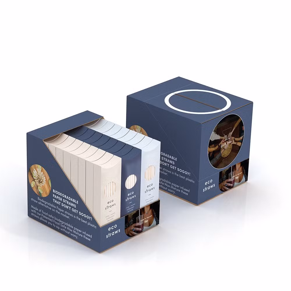 Custom Box Shape Square Corrugated Hard Cardboard to Wrap Candles Candy Snack for Retail Shop Supermarket Tray Display Paper Box