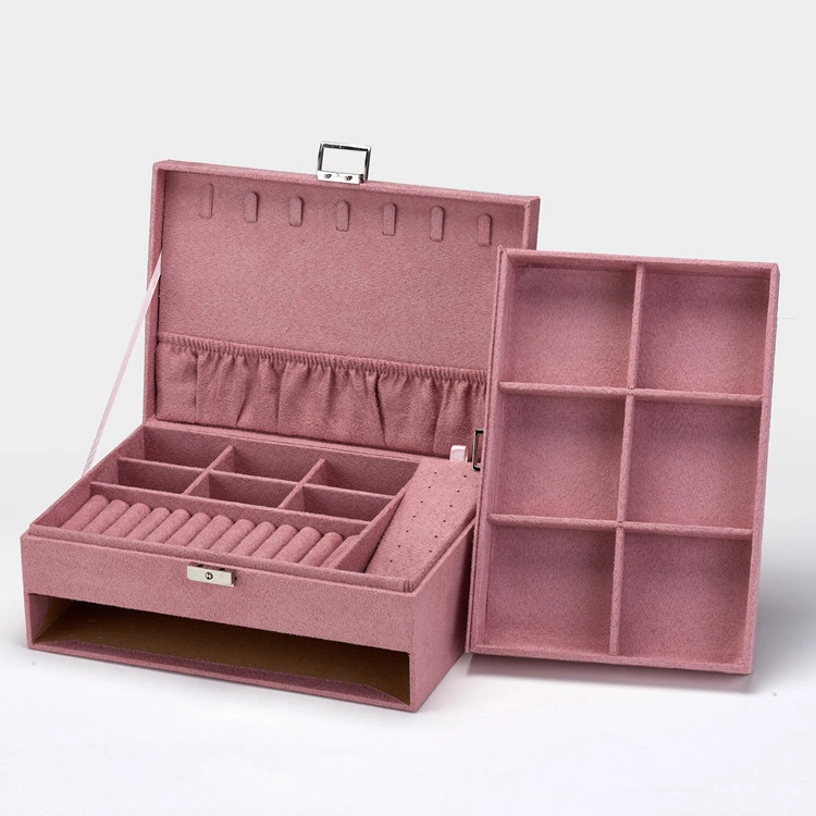 Double Flannelette Velvet Clothing Storage Jewelry Drawer Box