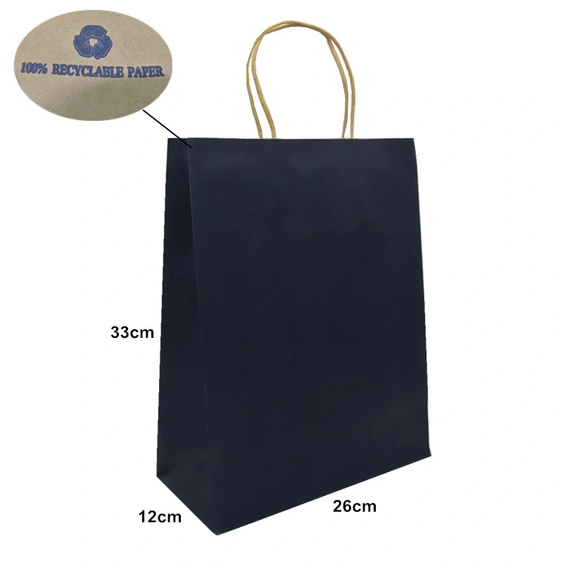 White Kraft Paper Shopping Gift Carrier Packing Bag with Twist Handle