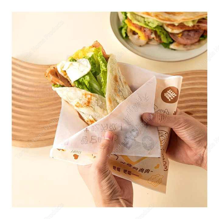 Food Packaging Kraft Paper Box Takeaway Lunch Anti Oil Food Packing Boxes