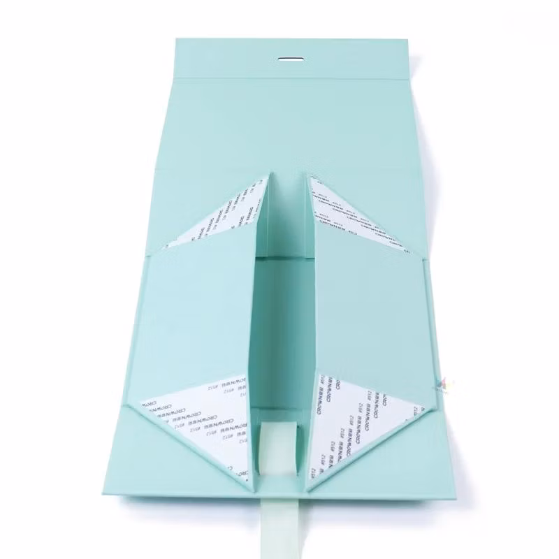 Foldable Rigid Cardboard Cosmetics Makeup Jewelry Clothes Magnetic Paper Gift Packing Box for Watch Wedding Party Christmas Festival Gift Packaging with Ribbon