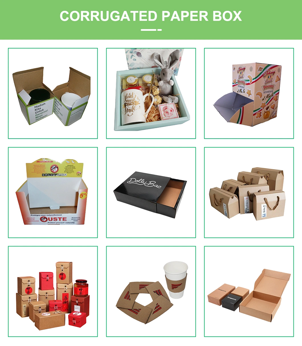 Eco-Friendly Brown/White/Black Kraft Paper Packaging Box with Custom Printing for Glass Jar/Bottle