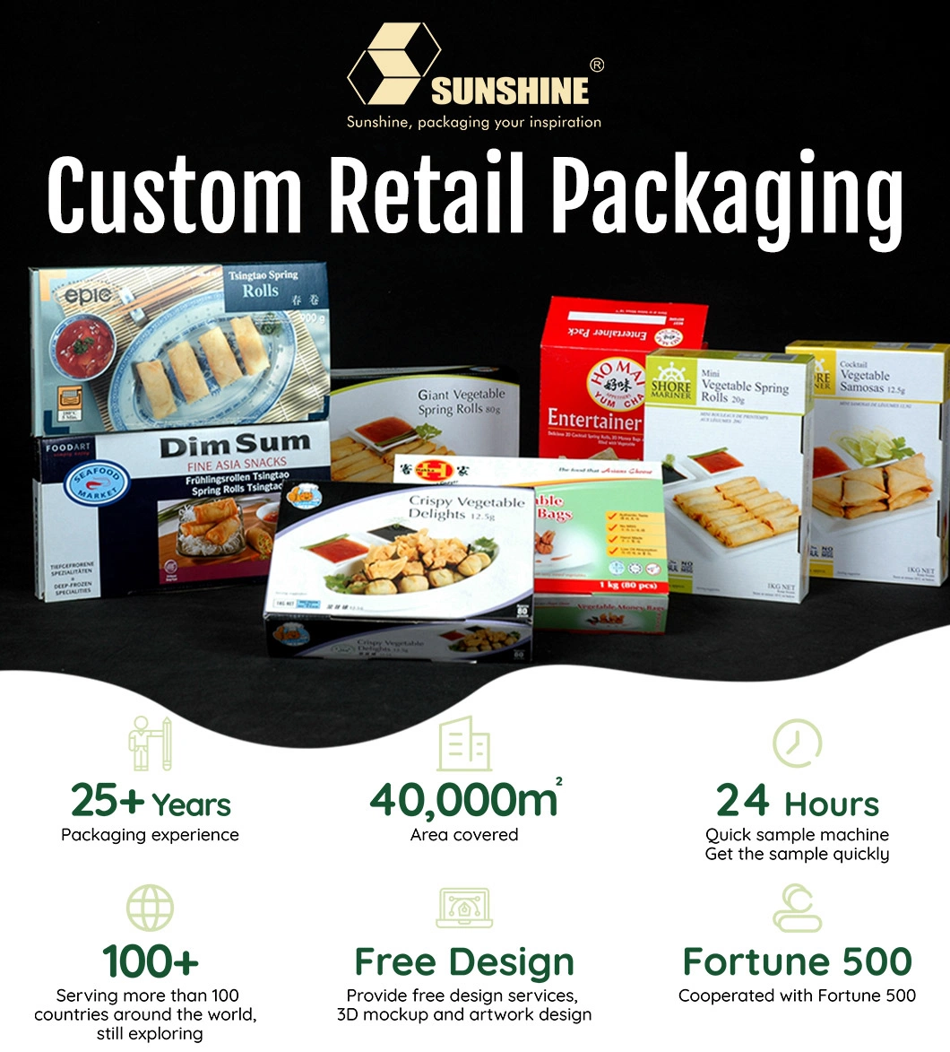 Custom Print Biodegradable Supermarket Paper Cardboard Biscuit Cookie Frozen Food Cereal Dry Nut Pasta Packaging Box