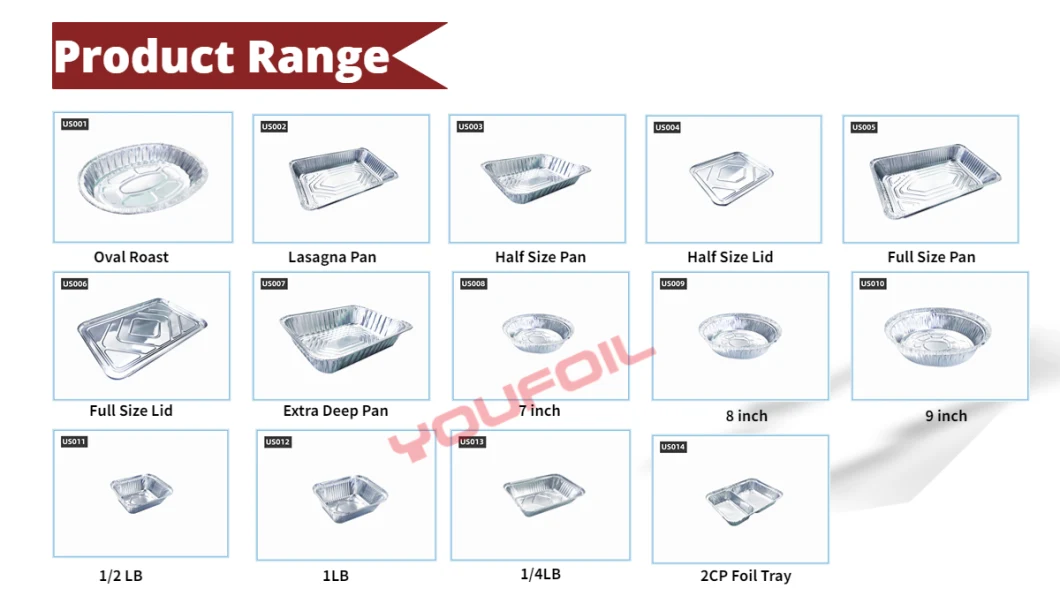 8006 Aluminum Takeaway Containers Rectangular Disposable Food Containers