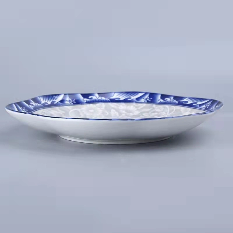 Plates Ceramic Sets Steel Dinnerware Chinese Blue and White Stainless Prices Steel+Plates Bone Wedding Tableware China Plate