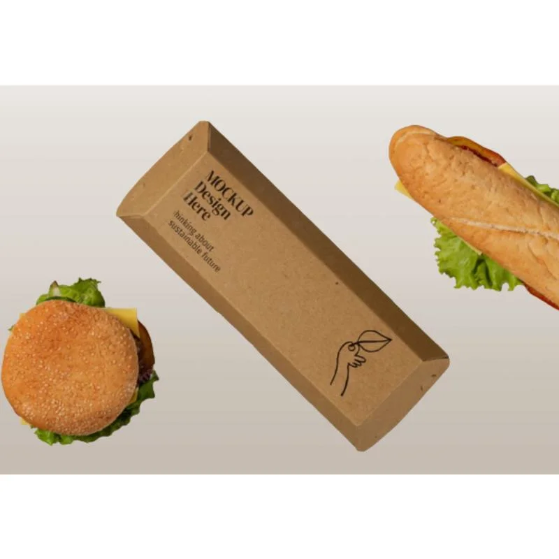 Custom Size Hamburger Box Corrugated Paper Disposable