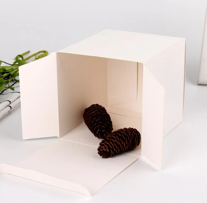 Best Selling 7*7*7cm White Paper Folding Square Small Paper Box