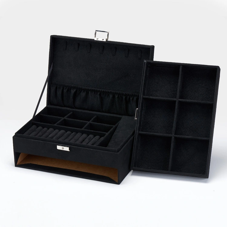 Double Flannelette Velvet Clothing Storage Jewelry Drawer Box