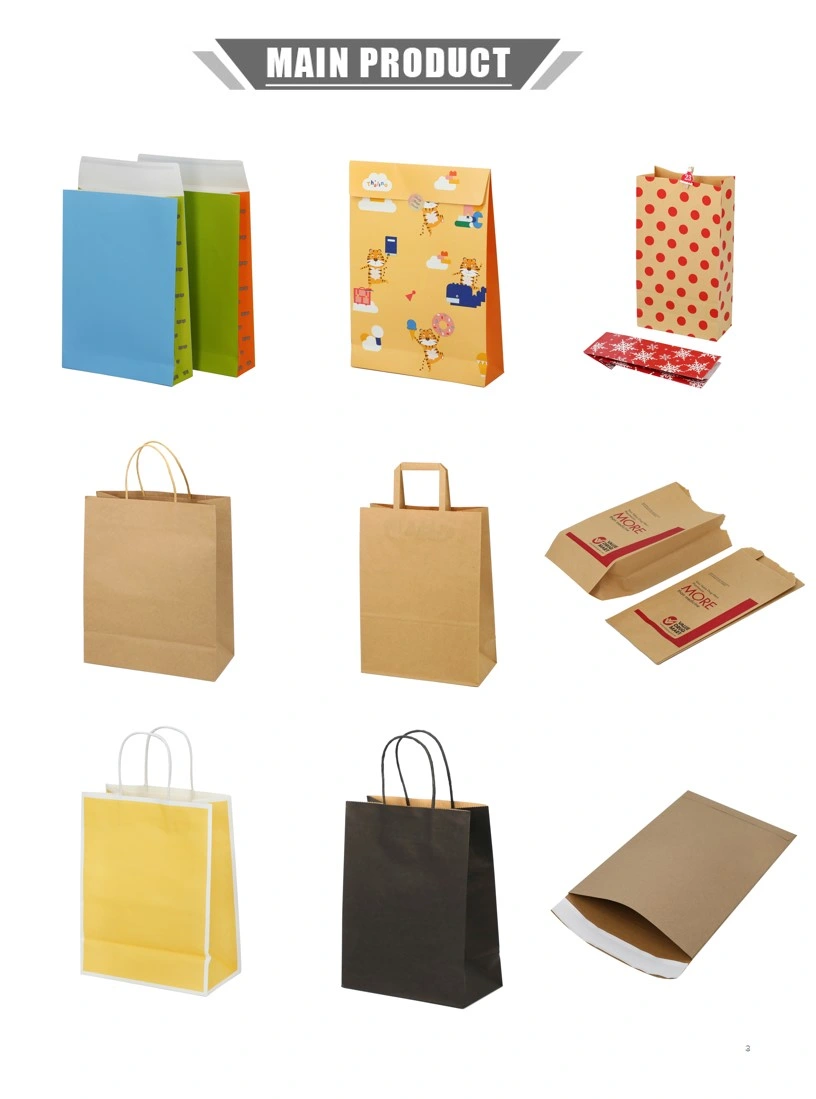 Cheap Wholesale Brown Kraft Paper Food Bag with Twisted Handle