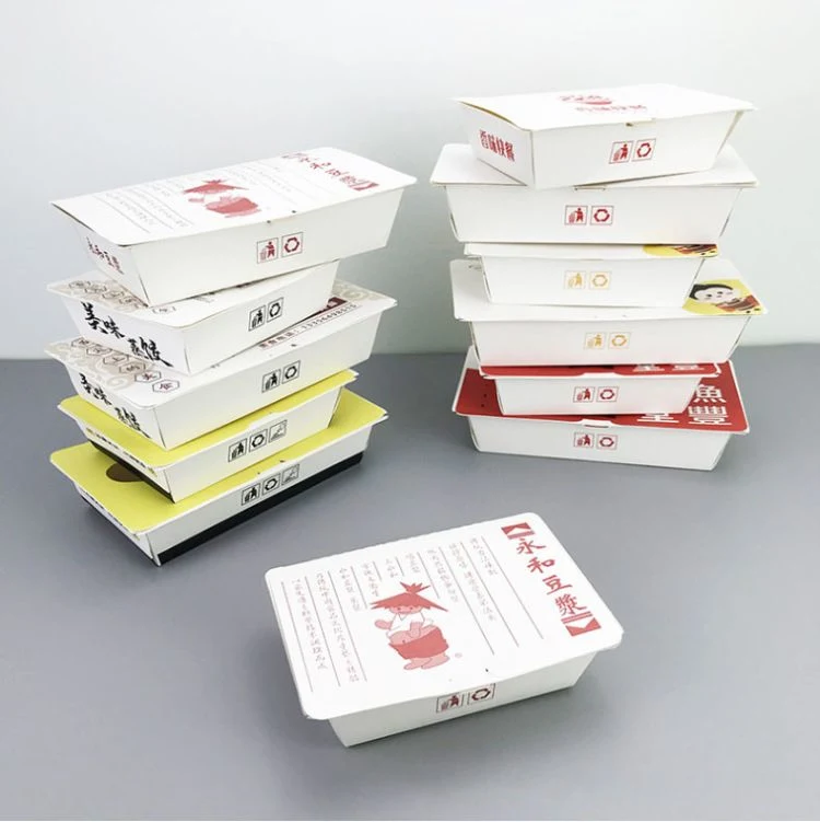 Wholesale Custom Printed Takeaway Paper Containers Burger French Fries Popcorn Fried Chicken Cake Food Packaging Box