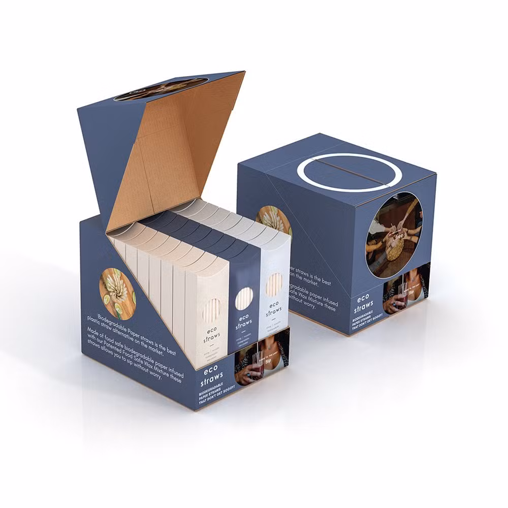 Custom Box Shape Square Corrugated Hard Cardboard to Wrap Candles Candy Snack for Retail Shop Supermarket Tray Display Paper Box
