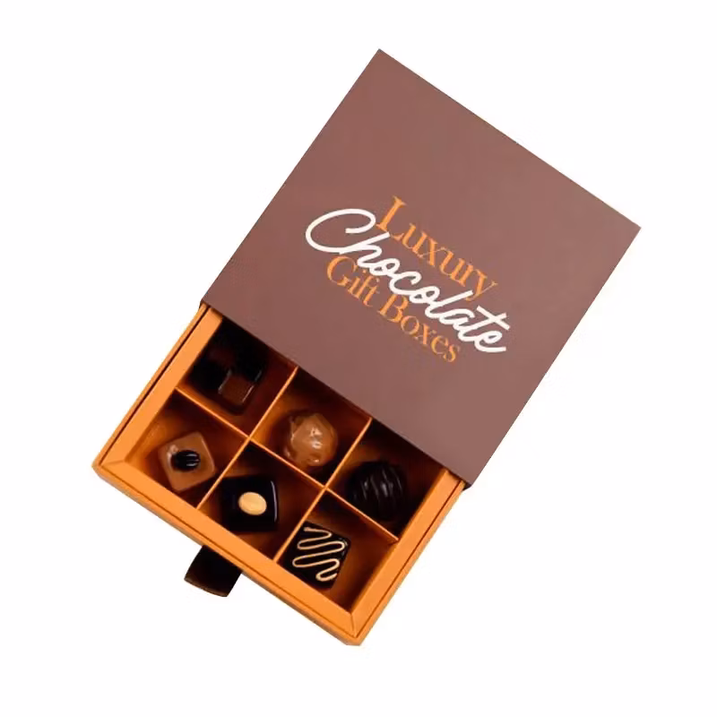 Dessert Cookie Box Kraft Paper Insert Divider Truffle Packaging Candy Gift Box China Wholesale Candy Box for Birthday Party
