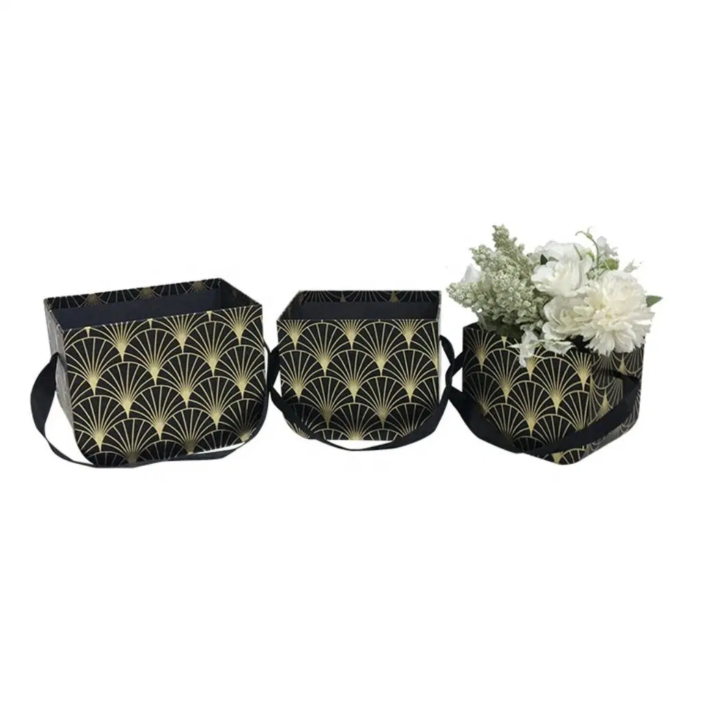 Three-Piece Small Flower Bucket Portable Flower Gift Paper Gift Box