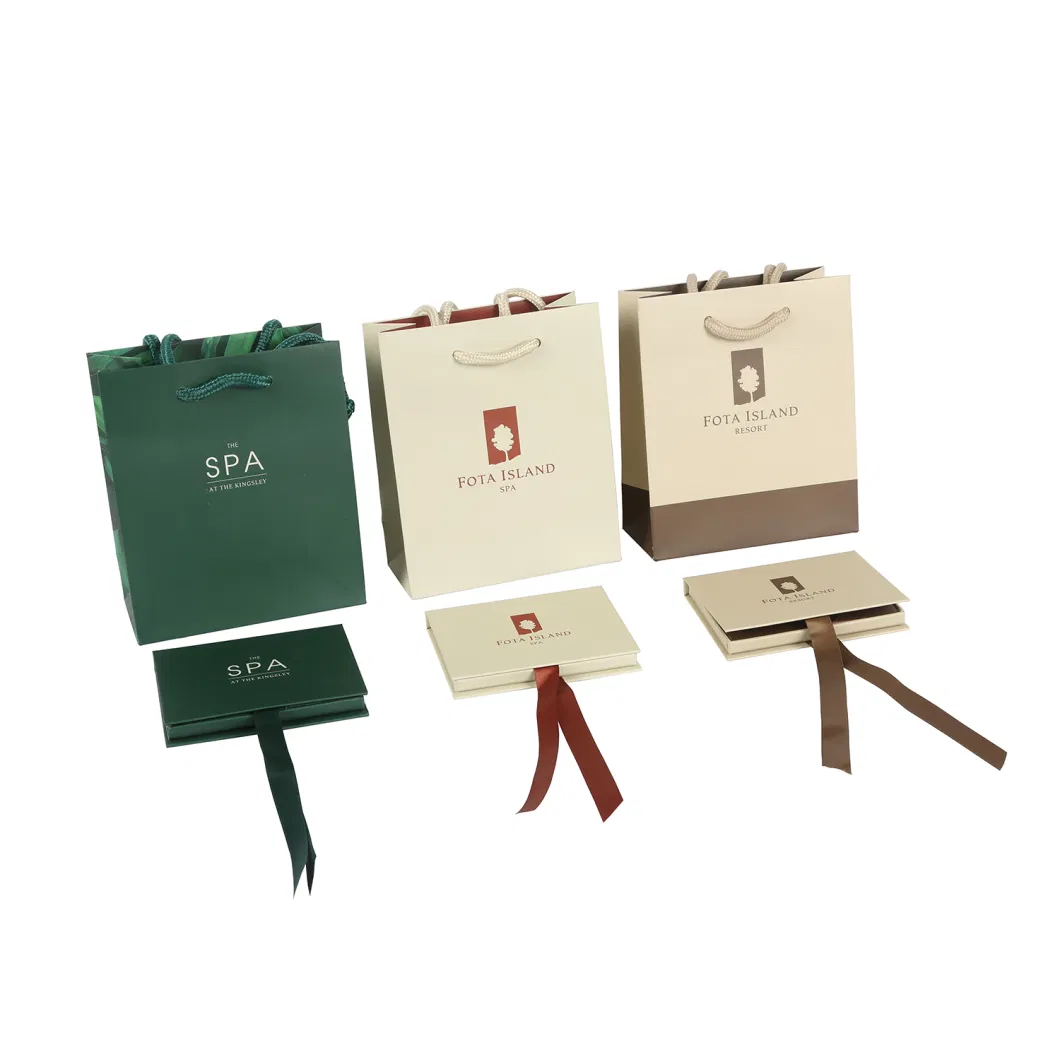 Paper Bag Custom Logo Print Wholesale Grocery R Gift Bag with Handle Item Industrial Surface Packaging