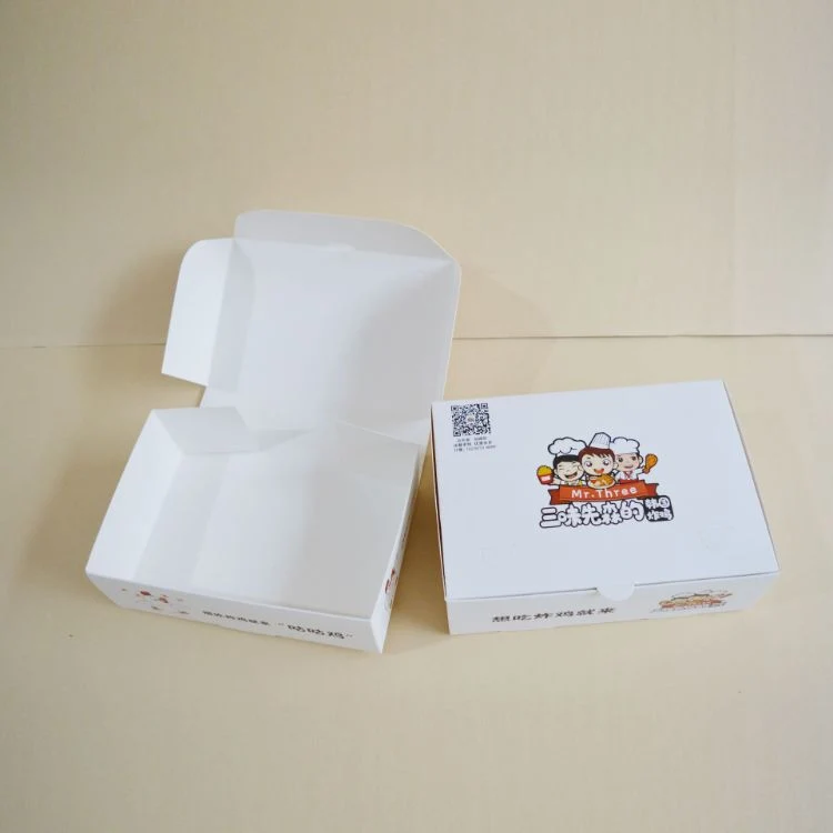 Wholesale Custom Printed Takeaway Paper Containers Burger French Fries Popcorn Fried Chicken Cake Food Packaging Box