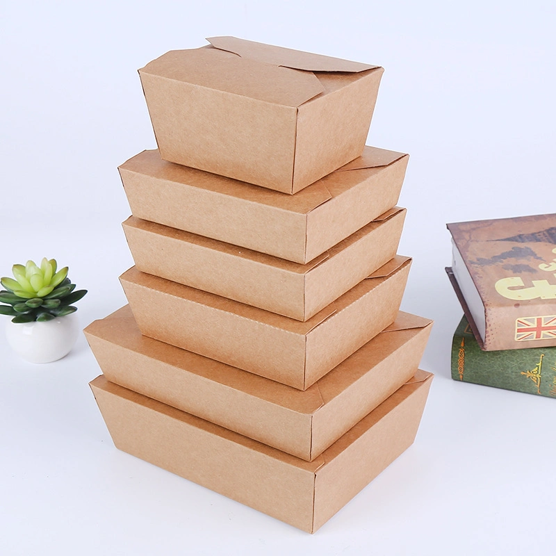 Custom Eco Friendly Disposable Fry Fried Chicken Take out Paper Fries Fast Food Delivery Packaging Box