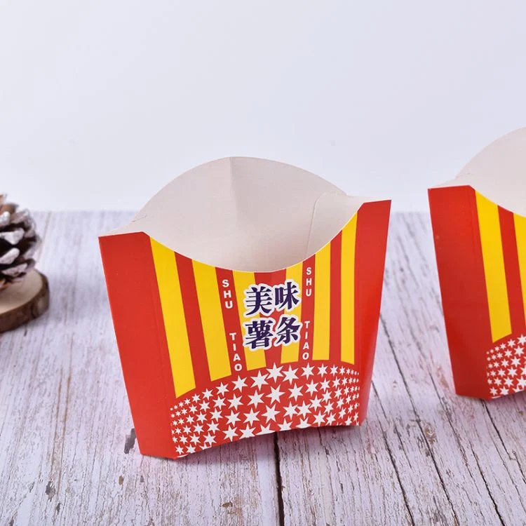 Wholesale Custom Printed Takeaway Paper Containers Burger French Fries Popcorn Fried Chicken Cake Food Packaging Box