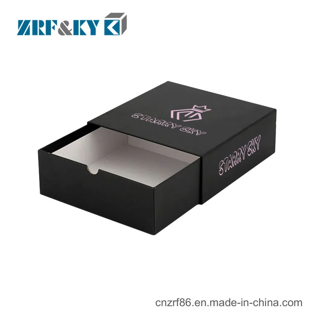 Customized Logo Printed Luxury Sliding Drawer Paper Packaging Gift Box
