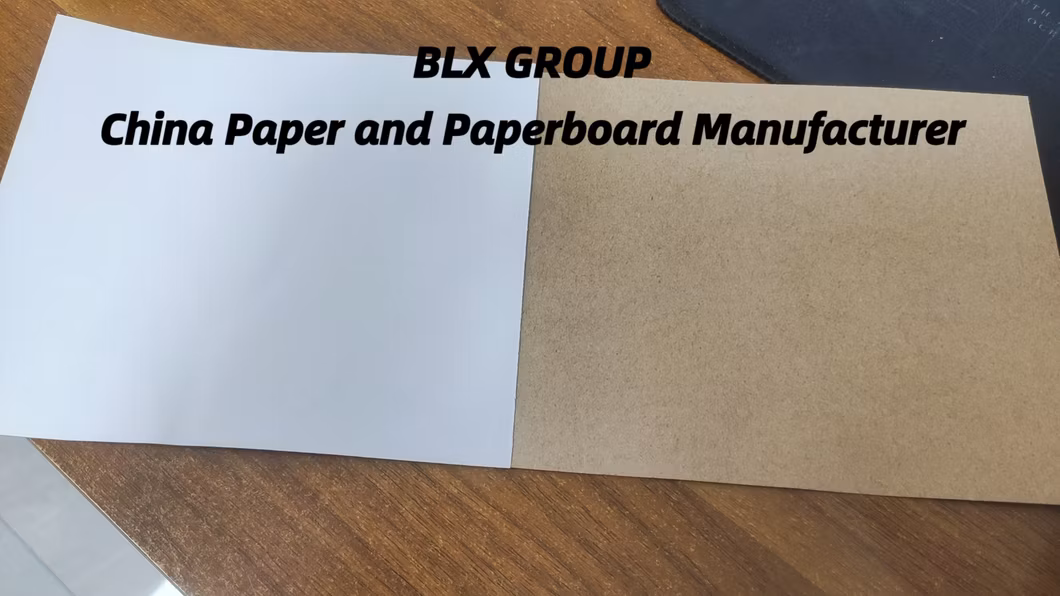 170g Uncoated White Top Bleached Back Brown Kraft Paper for Corrugated Card Board Box