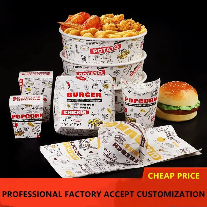 Custom Logo Printed Biodegradable Food Takeaway Kraft Paper Packaging Box