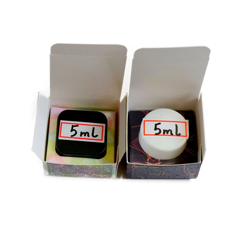 Wholesale Custom Round Square Cmyk Paperboard Box with Size 5ml 7ml 9ml Cr Wax Glass Jar Color and Logo Design for Concentrate Jar with Samples Made in China