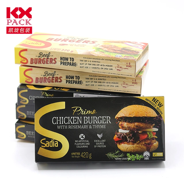 Custom Print Packaging Box Paper Box Fro French Fries Burger Pizza