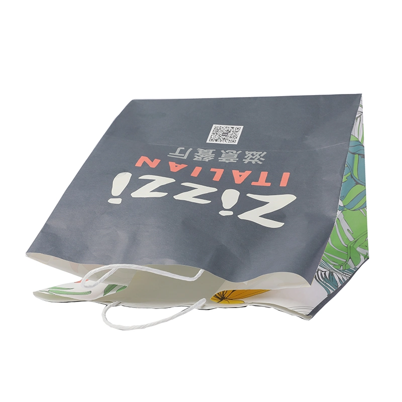 New Design Color Printing Customized Size Paper Packaging Pizza Bag